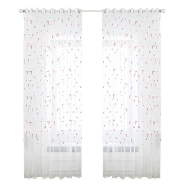 1pc moon star print transparent tulle window curtain drape living room decor home el sheer curtains & drapes
1pc moon star print transparent tulle window curtain drape living room decor home el sheer curtains & drapes