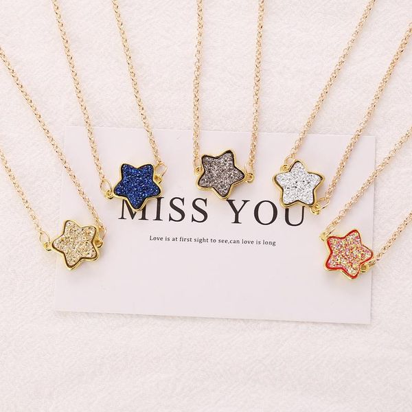 korean colorful stars pendant necklaces for women boho candy colored frosted five pointed star necklace girls jewelry gift chains, Silver
korean colorful stars pendant necklaces for women boho candy colored frosted five pointed star necklace girls jewelry gift chains, Silver
