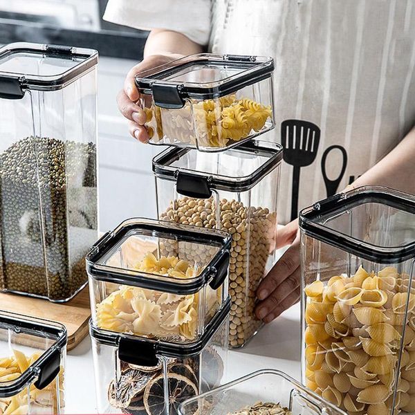 storage container plastic kitchen clear box jar transparent sealed keep fresh tank noodle flour baking supplies bottles & jars
storage container plastic kitchen clear box jar transparent sealed keep fresh tank noodle flour baking supplies bottles & jars