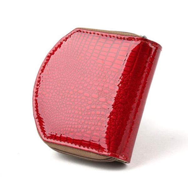 fashion womens bag genuine leather mini wallet zipper buckle semicircle purse card package, Red;black
fashion womens bag genuine leather mini wallet zipper buckle semicircle purse card package, Red;black