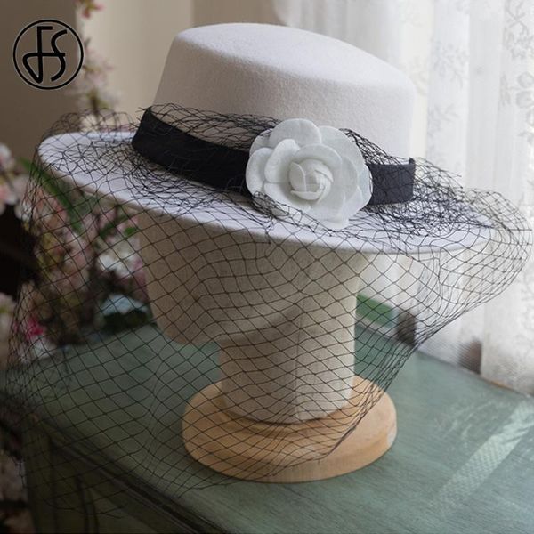stingy brim hats fs black white wool felt flat basin fedora for women bridal cloche hat fedoras bowler cap with flower veil, Blue;gray
stingy brim hats fs black white wool felt flat basin fedora for women bridal cloche hat fedoras bowler cap with flower veil, Blue;gray