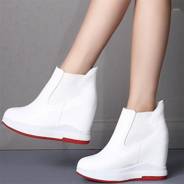 dress shoes 2021 casual women slip on genuine leather platform wedges high heel pumps female round toe fashion sneakers, Black
dress shoes 2021 casual women slip on genuine leather platform wedges high heel pumps female round toe fashion sneakers, Black