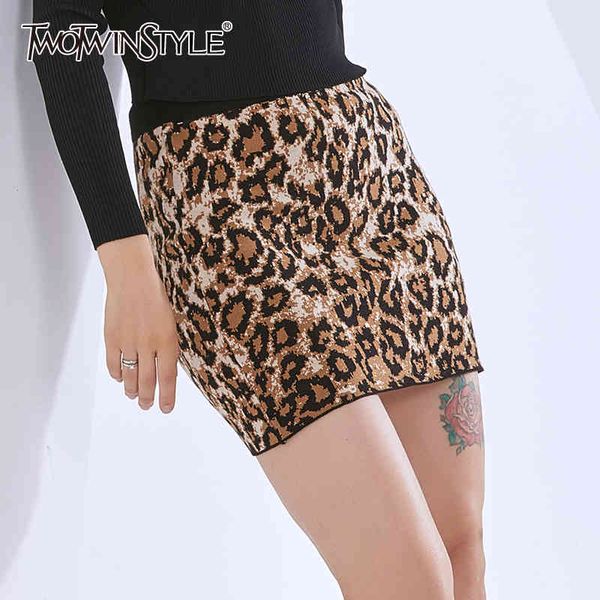 twotwinstyle leopard skirt for female high waist print hit color a line mini oversized skirts female clothing fashion 210517, Black
twotwinstyle leopard skirt for female high waist print hit color a line mini oversized skirts female clothing fashion 210517, Black