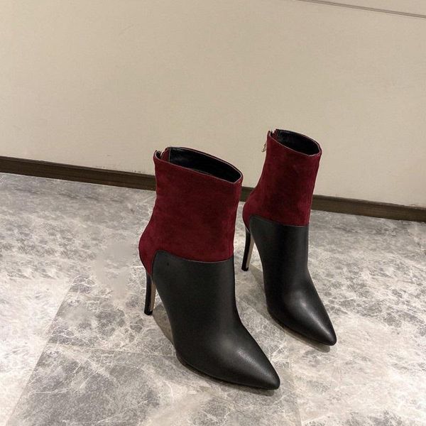 boots 2021 fashion winter genuine leather rivet super high 9cm pointed toe women luxury shoes designers, Black
boots 2021 fashion winter genuine leather rivet super high 9cm pointed toe women luxury shoes designers, Black