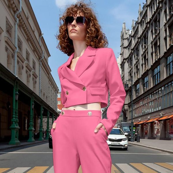 woman's street style double breasted metal fashion casual small suit women's suits & blazers, White;black
woman's street style double breasted metal fashion casual small suit women's suits & blazers, White;black