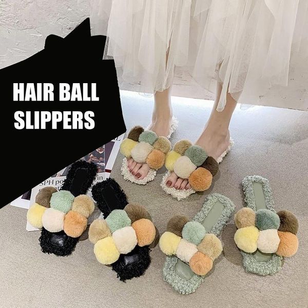 fluffy casual flat sandals non slip open toe home flurry slippers soft plush ball xin-s, Black
fluffy casual flat sandals non slip open toe home flurry slippers soft plush ball xin-s, Black