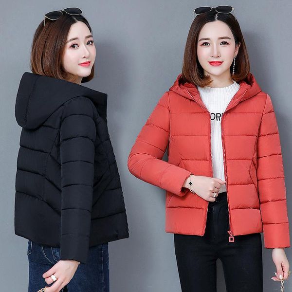 women's down & parkas 2021 autumn winter women cotton padded short hooded jacket slim warm womens coat solid casual loose female outerw, Black
women's down & parkas 2021 autumn winter women cotton padded short hooded jacket slim warm womens coat solid casual loose female outerw, Black