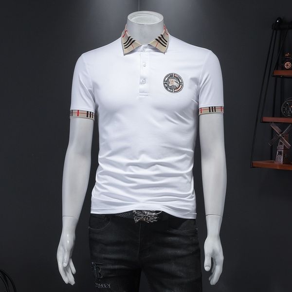 fashion t shirts mercerized cotton men's short sleeve lapel embroidery polo shirt 2021 summer large, White;black
fashion t shirts mercerized cotton men's short sleeve lapel embroidery polo shirt 2021 summer large, White;black