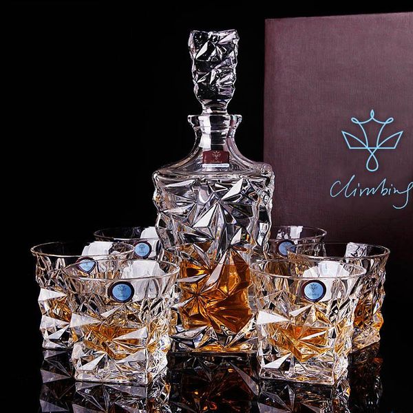 wine glasses 7pcs/set luxurious crystal glass cup set whiskey brandy creative decanter for bar el party drinking glassware
wine glasses 7pcs/set luxurious crystal glass cup set whiskey brandy creative decanter for bar el party drinking glassware