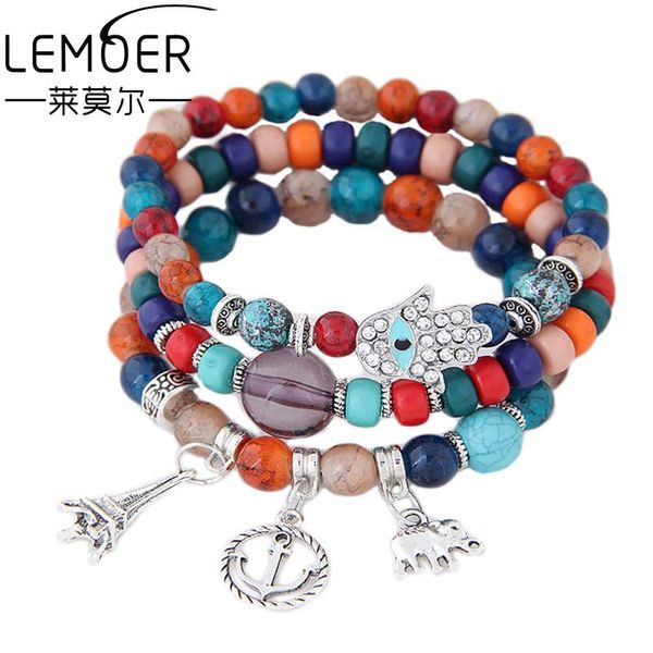 charm bracelets lemoer bohemian handmade beads set bracelet hamsa hand evil eye elephant anchor tower & bangles for women gift, Golden;silver
charm bracelets lemoer bohemian handmade beads set bracelet hamsa hand evil eye elephant anchor tower & bangles for women gift, Golden;silver