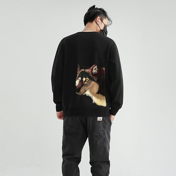 men's hoodies & sweatshirts wolf hoodie men domineering clothes orangutan plus velvet thick autumn and winter cotton top, Black
men's hoodies & sweatshirts wolf hoodie men domineering clothes orangutan plus velvet thick autumn and winter cotton top, Black