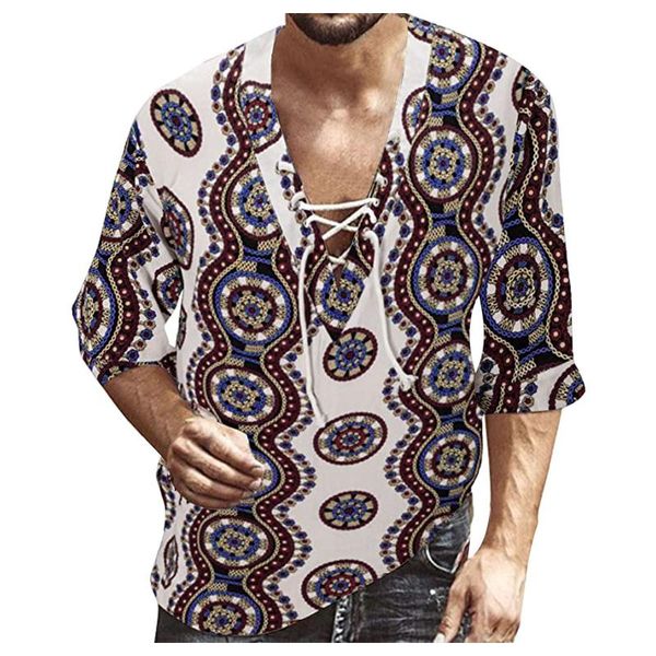 men's casual shirts men clothes 2021 european american chest lace-up short-sleeved printed shirt v-neck mens dress, White;black
men's casual shirts men clothes 2021 european american chest lace-up short-sleeved printed shirt v-neck mens dress, White;black