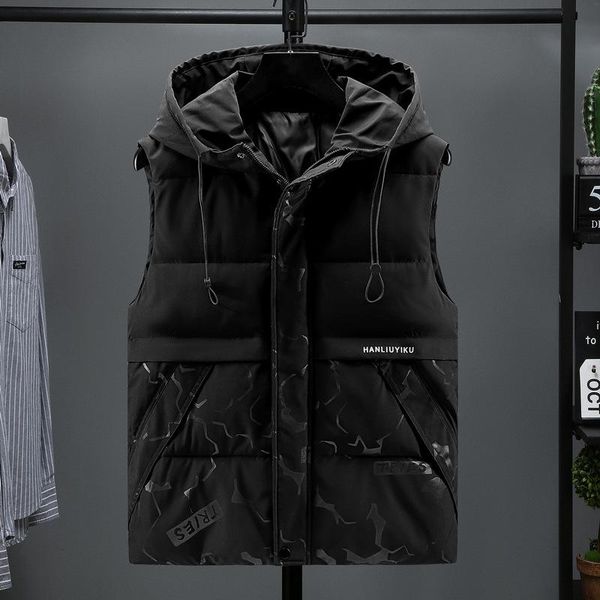 men's vests winter men plus size 5xl parka waistcoat hoodie vest sleeveless jacket outdoor thick clothing, Black;white
men's vests winter men plus size 5xl parka waistcoat hoodie vest sleeveless jacket outdoor thick clothing, Black;white