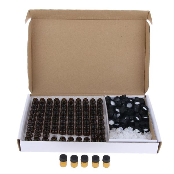 storage bottles & jars 100 pcs essential oil amber glass vial with orifice 1-3ml sample dram bottle thin small perfume test
storage bottles & jars 100 pcs essential oil amber glass vial with orifice 1-3ml sample dram bottle thin small perfume test
