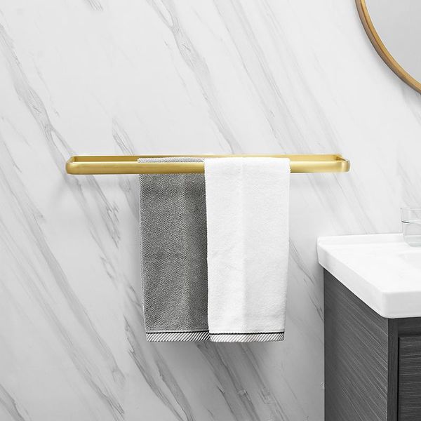 towel racks brushed gold aluminum bathroom rack wall hanging bar storage shelf single/double bars accessories
towel racks brushed gold aluminum bathroom rack wall hanging bar storage shelf single/double bars accessories