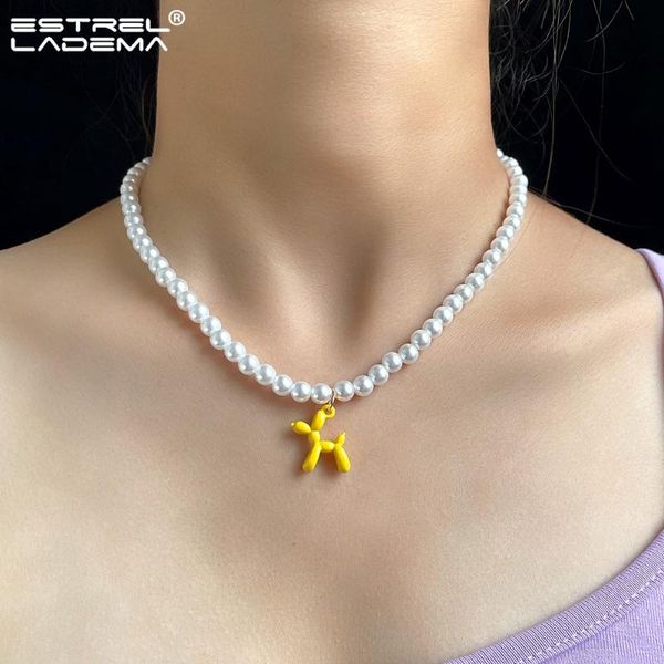 chains sweet colorful balloon dog pearl beaded necklace for women girls cute cartoon animal charm necklaces y2k jewelry, Silver
chains sweet colorful balloon dog pearl beaded necklace for women girls cute cartoon animal charm necklaces y2k jewelry, Silver