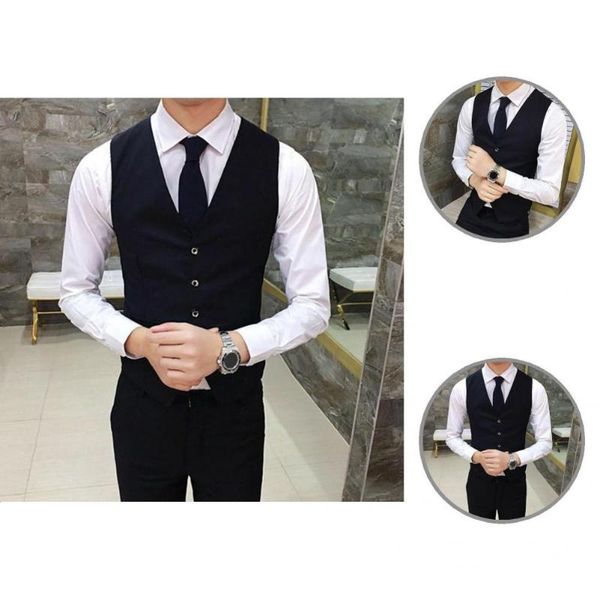 men' tank wear-resistant great buttons spring waistcoat v neck vest all match for groom, White;black
men' tank wear-resistant great buttons spring waistcoat v neck vest all match for groom, White;black