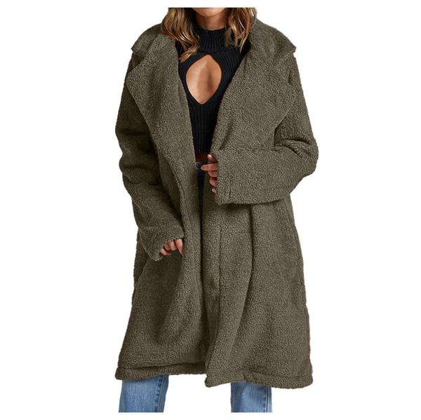 women's wool & blends clothing warm winter jacket long sleeve casual solid slim coat oversize turn down collar fleece, Black
women's wool & blends clothing warm winter jacket long sleeve casual solid slim coat oversize turn down collar fleece, Black