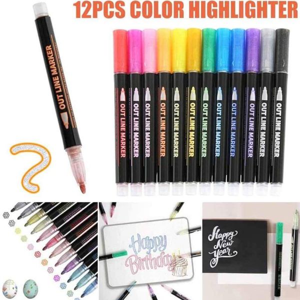 highlighters 8pcs/set outline metallic marker double line magic shimmer paint pens sketching painting calligraphy school art supplies glitte, Black;red
highlighters 8pcs/set outline metallic marker double line magic shimmer paint pens sketching painting calligraphy school art supplies glitte, Black;red
