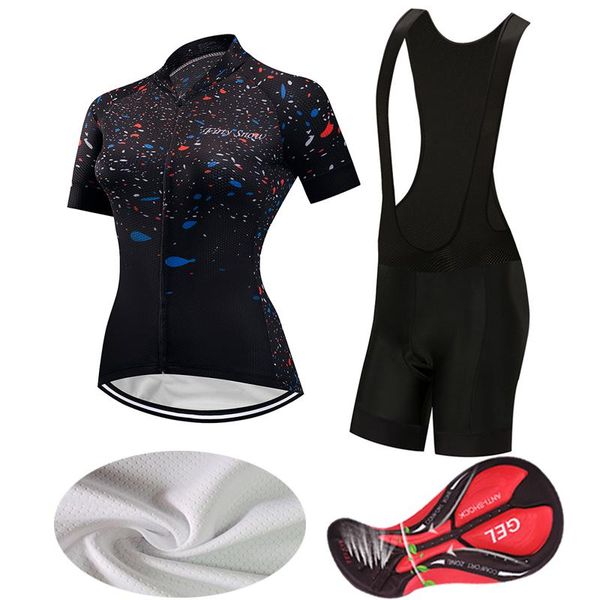 racing sets summer cycling clothing women bib gel shorts 2021 sport bicycle jersey set mtb dress female bike clothes skinsuit suit kit wear, Black;blue
racing sets summer cycling clothing women bib gel shorts 2021 sport bicycle jersey set mtb dress female bike clothes skinsuit suit kit wear, Black;blue