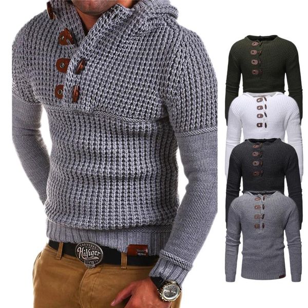 men's sweaters vintage casual hooded pullover jumper sweater men warm knitted herren, White;black
men's sweaters vintage casual hooded pullover jumper sweater men warm knitted herren, White;black