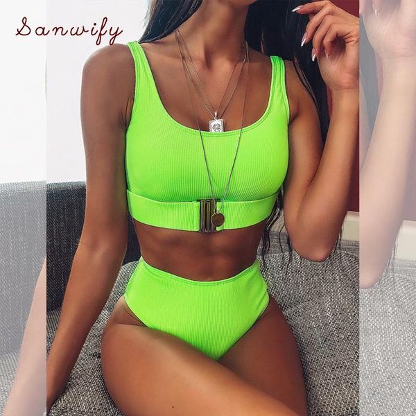 women's swimwear 2021 high waist bikini women summer beachwear swimsuit ribbed set push up bathing suit, White;black
women's swimwear 2021 high waist bikini women summer beachwear swimsuit ribbed set push up bathing suit, White;black