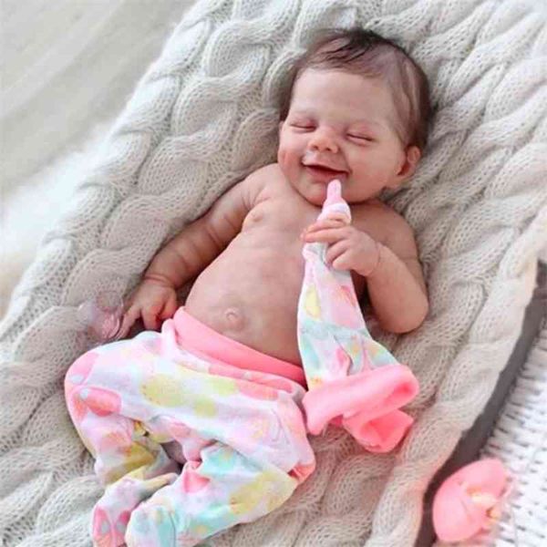 npk 22inches diy popular reborn kit sleeping april smiley face very soft touch fresh color unpainted unfinished doll parts
npk 22inches diy popular reborn kit sleeping april smiley face very soft touch fresh color unpainted unfinished doll parts