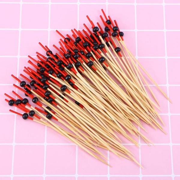 forks picks cocktail fruit appetizer drink sticks disposable wood toothpicks party supplies (about 100pcs, black round bead
forks picks cocktail fruit appetizer drink sticks disposable wood toothpicks party supplies (about 100pcs, black round bead
