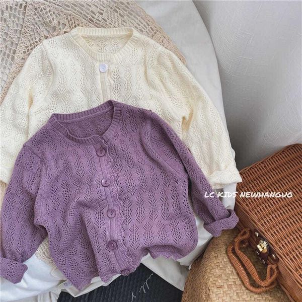jackets children's wear 2021 autumn korean gentle style coat girls cute hollow knitting thin cardigan top, Blue;gray
jackets children's wear 2021 autumn korean gentle style coat girls cute hollow knitting thin cardigan top, Blue;gray