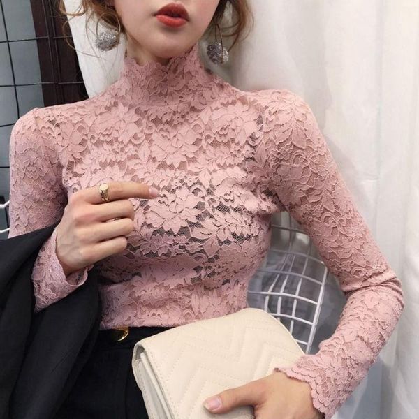 women's t-shirt autumn women thin black lace t shirt turtleneck long sleeve slim crochet patchwork tee, White
women's t-shirt autumn women thin black lace t shirt turtleneck long sleeve slim crochet patchwork tee, White