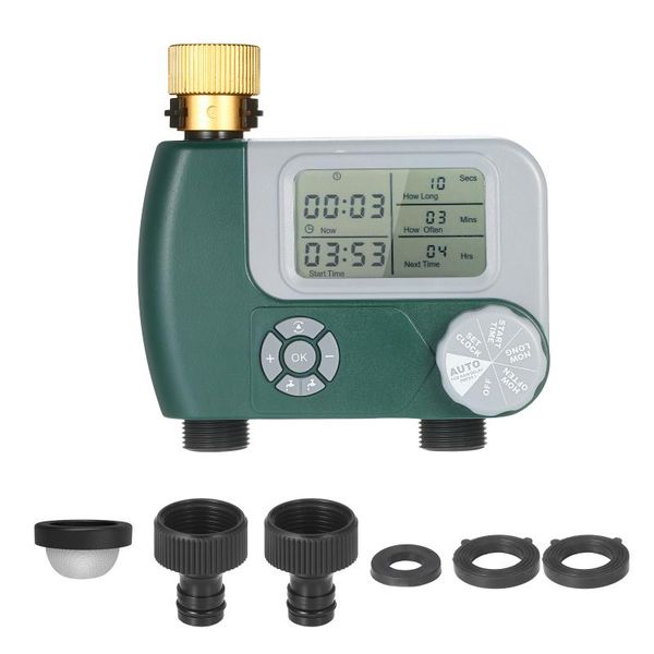 watering equipments programmable digital hose faucet timer battery operated automatic sprinkler system irrigation controller with 2 outlet
watering equipments programmable digital hose faucet timer battery operated automatic sprinkler system irrigation controller with 2 outlet