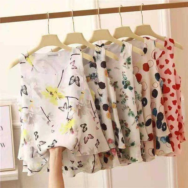 women's tanks & camis arrival summer korean style women casual sleeveless o-neck ruffles print chiffon plus size w228 ltvb am77, White
women's tanks & camis arrival summer korean style women casual sleeveless o-neck ruffles print chiffon plus size w228 ltvb am77, White
