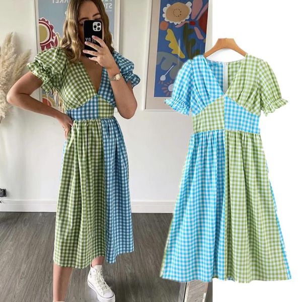 party dresses elmsk indie folk elegant summer england fashion dress vintage patchwork plaid v-neck midi women vestidos top, White;black
party dresses elmsk indie folk elegant summer england fashion dress vintage patchwork plaid v-neck midi women vestidos top, White;black