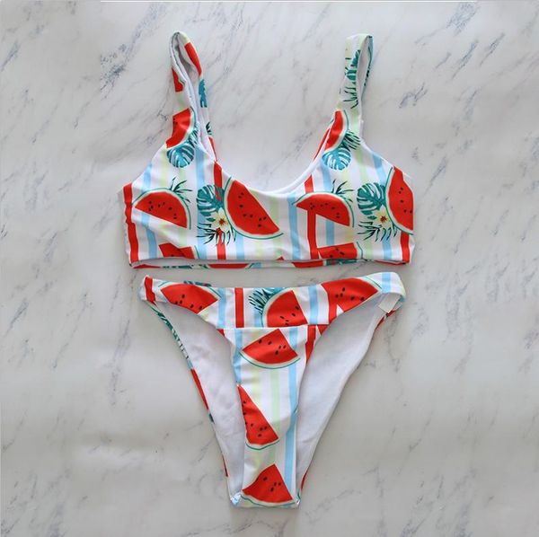 women's swimwear push up bikini set brazilian women watermelon print two piece swimsuit high cut bathing suit beach wear biquini, White;black
women's swimwear push up bikini set brazilian women watermelon print two piece swimsuit high cut bathing suit beach wear biquini, White;black