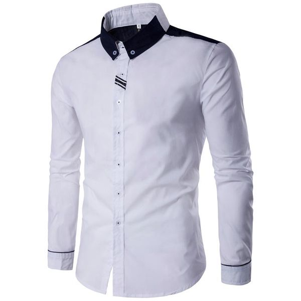 autumn mens work shirts long sleeve men dress shirt formal business cotton full solid casual for men's, White;black
autumn mens work shirts long sleeve men dress shirt formal business cotton full solid casual for men's, White;black