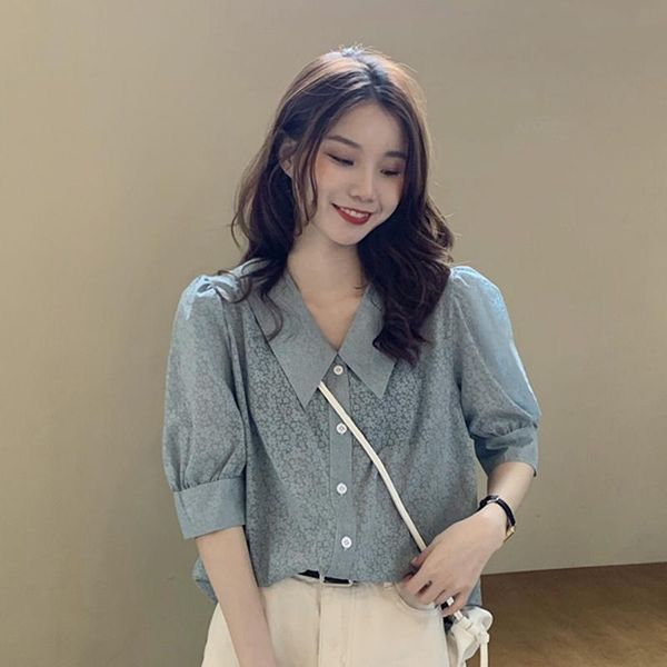 women's blouses & shirts 2021 summer vintage chiffon blouse women square neck puff sleeve all match femme sweet blusa femenina, White
women's blouses & shirts 2021 summer vintage chiffon blouse women square neck puff sleeve all match femme sweet blusa femenina, White