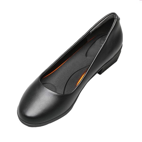 dress shoes black leather women's work sole thick heel round head soft professional antiskid el
dress shoes black leather women's work sole thick heel round head soft professional antiskid el