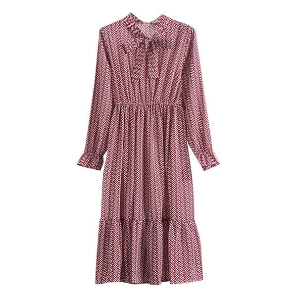 casual dresses boho women bottoming dress bowknot floral printed long-sleeved elastic waist mid-length ruffle slim vintage 40#, Black;gray
casual dresses boho women bottoming dress bowknot floral printed long-sleeved elastic waist mid-length ruffle slim vintage 40#, Black;gray