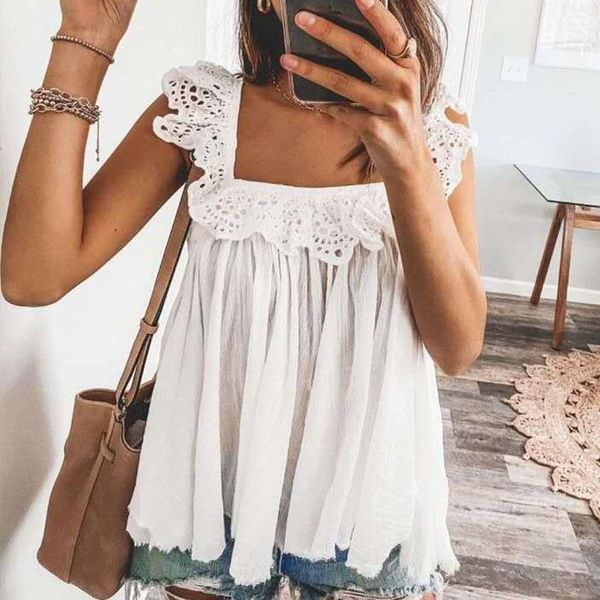 women's blouses & shirts fashion cotton and linen blouse hollow out square neck tee casual summer ladies female women sleeveless blusa, White
women's blouses & shirts fashion cotton and linen blouse hollow out square neck tee casual summer ladies female women sleeveless blusa, White