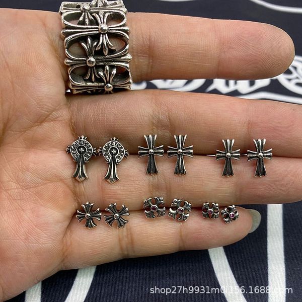 studs earrings thai silver s925 pure croquet cross earnail men's and women's punk personality korean fashion, Golden;silver
studs earrings thai silver s925 pure croquet cross earnail men's and women's punk personality korean fashion, Golden;silver
