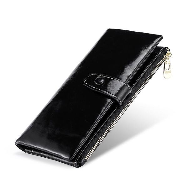 wallets women's bag leather casual long wallet multi-functional clutch retro, Red;black
wallets women's bag leather casual long wallet multi-functional clutch retro, Red;black
