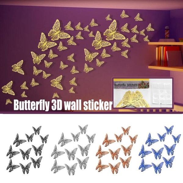wall stickers 12pcs 3d hollow rose gold golden silver butterfly diy art home decor decals wedding decoration
wall stickers 12pcs 3d hollow rose gold golden silver butterfly diy art home decor decals wedding decoration