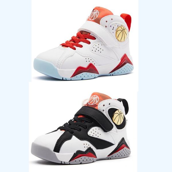 2021 new kids jumpman 7 sneakers children boys girls baby toddler 7s basketball shoes child casual athletic sneakers sports shoes size 27-32, Black;red
2021 new kids jumpman 7 sneakers children boys girls baby toddler 7s basketball shoes child casual athletic sneakers sports shoes size 27-32, Black;red