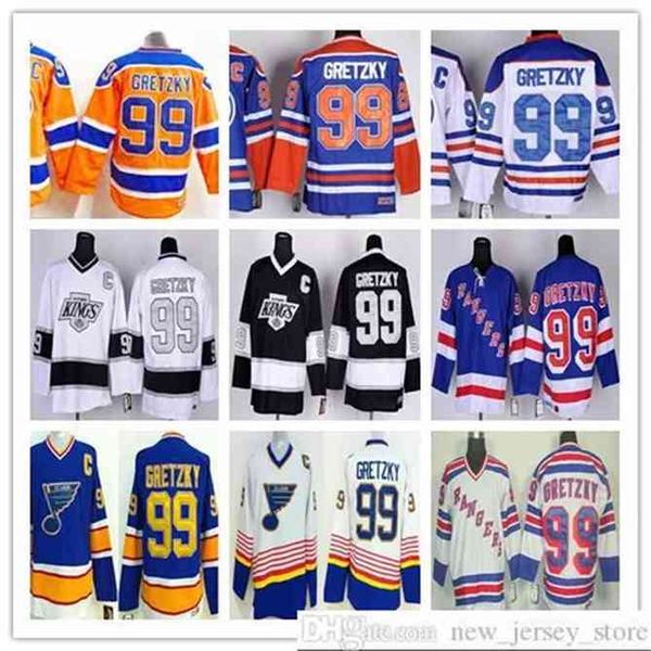 96 Edmonton #99 Wayne Gretzky Hockey Jersey CCM St. Louis Blues Los Angeles Kings New York Rangers Vintage Blue Orange White Black
96 Edmonton #99 Wayne Gretzky Hockey Jersey CCM St. Louis Blues Los Angeles Kings New York Rangers Vintage Blue Orange White Black