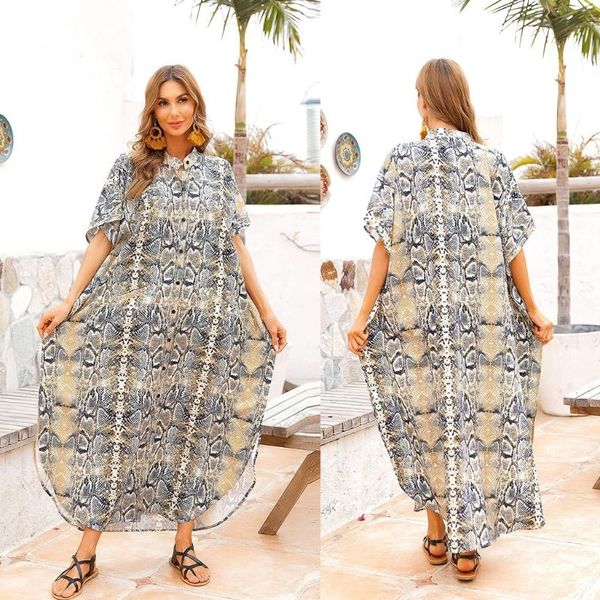 casual dresses women button up loose beach shirt dress boho snakeskin animal 3d print swimsuit cover long robe kaftan with pockets, Black;gray
casual dresses women button up loose beach shirt dress boho snakeskin animal 3d print swimsuit cover long robe kaftan with pockets, Black;gray