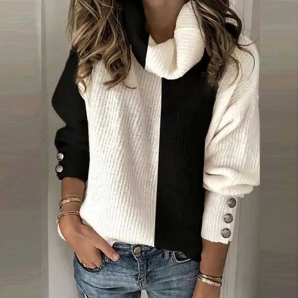 women's sweaters women retro plaid print patchwork turtleneck knit winter elegant lantern sleeve buttons casual pullovers 3xl 12cj, White;black
women's sweaters women retro plaid print patchwork turtleneck knit winter elegant lantern sleeve buttons casual pullovers 3xl 12cj, White;black