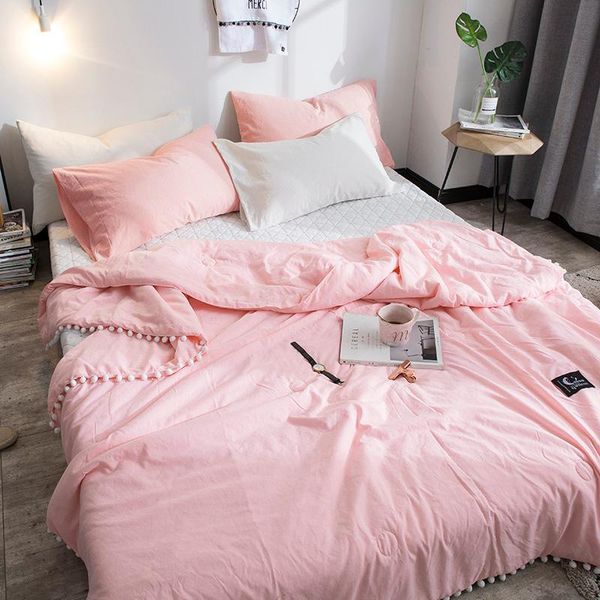 comforters & sets denisroom pure color summer quilt blankets small ball decor quilted bedspread cute pink comforter bed cover wp87#
comforters & sets denisroom pure color summer quilt blankets small ball decor quilted bedspread cute pink comforter bed cover wp87#