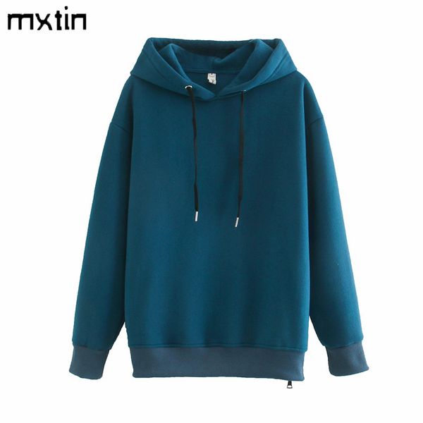 women fashion loose plus velvet hoodies sweatshirts vintage long sleeve drawstring tied female pullovers chic 210510, Black
women fashion loose plus velvet hoodies sweatshirts vintage long sleeve drawstring tied female pullovers chic 210510, Black