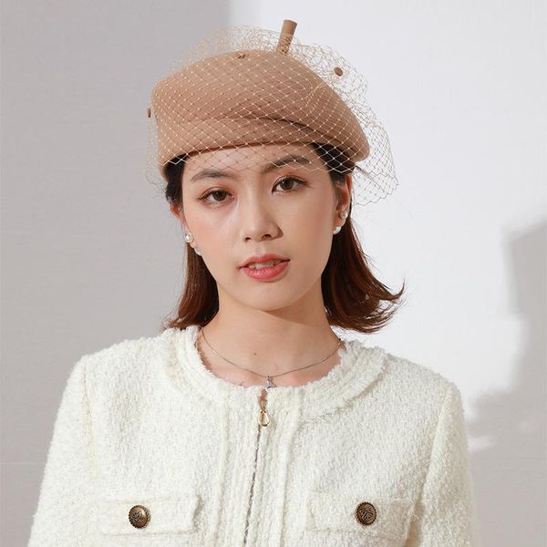 beanies women elegant bowknot veil fascinator hat cocktail beret cap lady wedding party church hair accessories wool felt pillbox
beanies women elegant bowknot veil fascinator hat cocktail beret cap lady wedding party church hair accessories wool felt pillbox