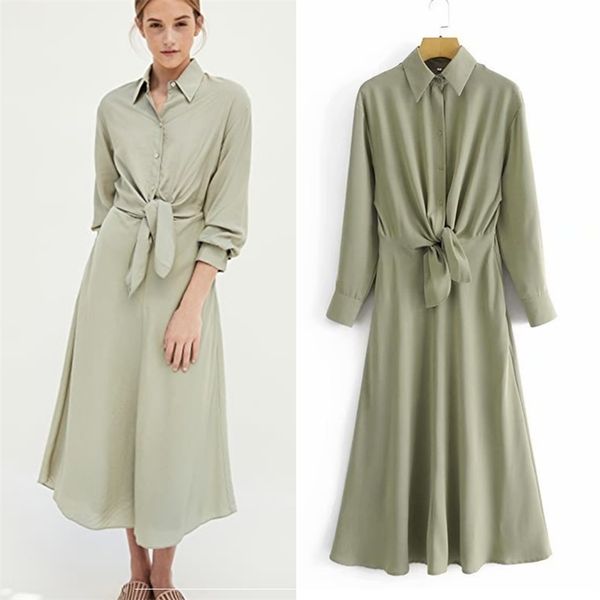 elegant autumn ladies office dress with bow fashion solid color turn down collar female slim vestidos ol long sleeveoutfit 210422, Black;gray 
elegant autumn ladies office dress with bow fashion solid color turn down collar female slim vestidos ol long sleeveoutfit 210422, Black;gray